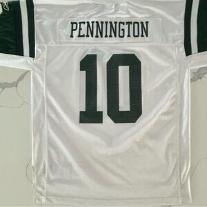 Vintage Y2K New York Jets Jersey Reebok Chad Pennington #10 White Nfl Size Large